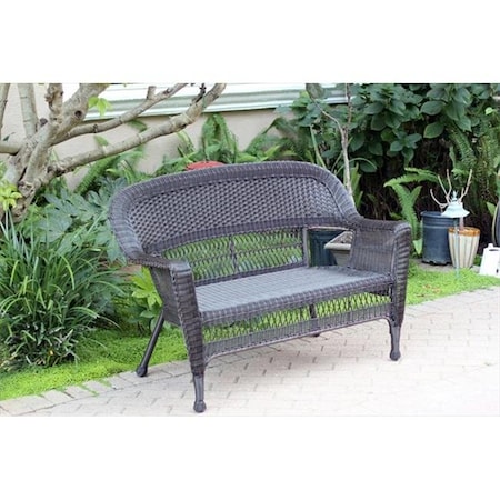 Jeco Jeco W00202-LE Espresso Wicker Patio Love Seat W00202-LE